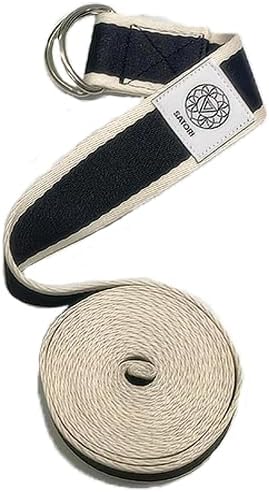 Yoga Strap for Stretching, Exercise, Flexibility Training, Durable Cotton with Double D-Ring, Improves Flexibility for Yoga, Workout, Pilates.