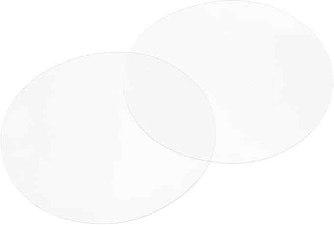 PATIKIL Glass Table Top Anti Slip Pads, 10Pcs 90mm Dia x 1mm Thick Clear Glasses Tables Silicone Bumper Pad for Photo Frame Furniture Kitchen Cabinets DIY Home Craft, White