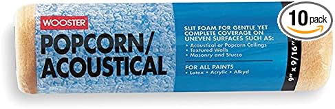 10 Pack of 9″ x 9/16″ Nap Wooster Brush Company R234 Popcorn/Acoustical Popcorn/Acoustical Roller Cover