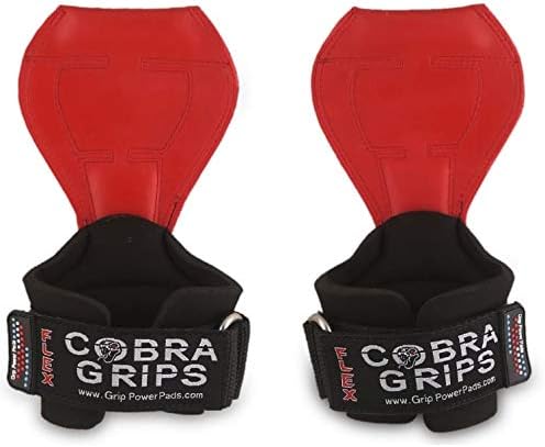 Cobra Grips Flex Model Weight Lifting Gloves Heavy Duty Straps Alternative Power Lifting Hooks for Deadlifts with Padded Wrist Wrap Support Bodybuilding