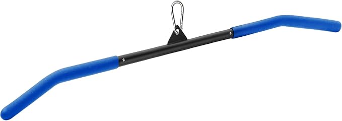 SERTT 39.37 Inch LAT Pulldown Bar Attachment for Pulley Cable Machine, Curl Tricep Press Down Bar with Rubber Handle, LAT Pull Down Bar Accessories for Gym, Strength Workout, Muscle Building