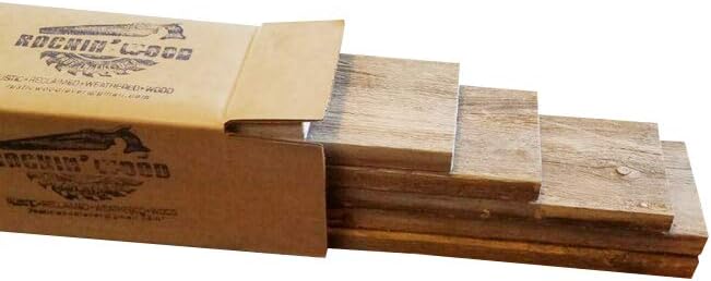 Rustic Weathered Reclaimed Wood Planks for DIY Crafts, Projects and Decor (20 Planks - 24" Long)