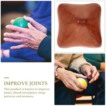 EXCEART 2pcs Hand Massage Ball Wooden Massage Stick Wooden Stick Tool
