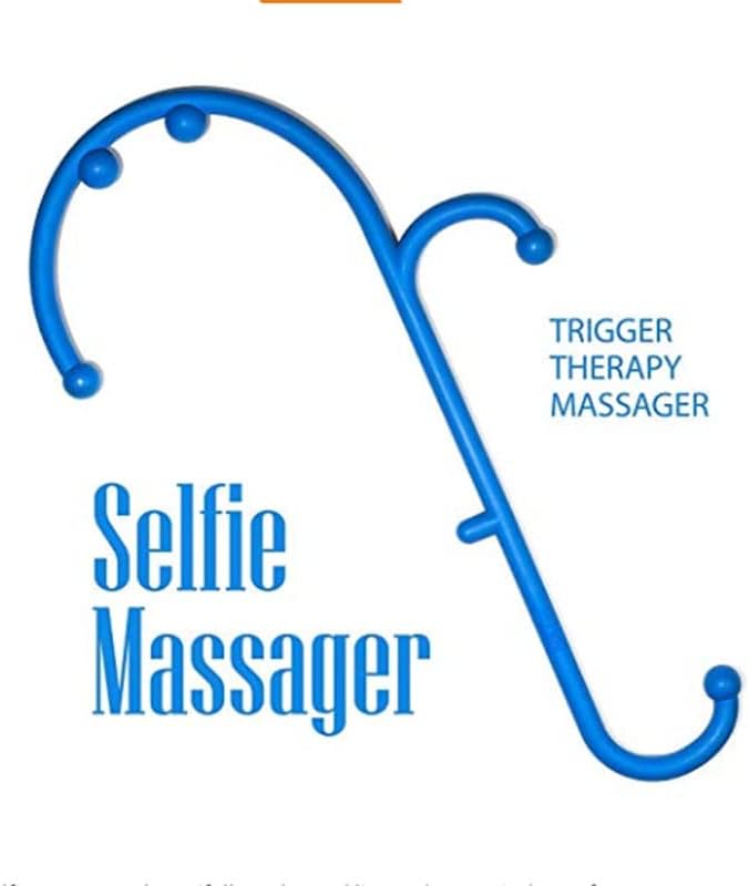 Mount Plus MP005 Back Massager Handheld Tool | Back and Neck Massager | Trigger Point Therapy Self Massage Tool | Fibromyalgia Pain Relief (10 Pack Blue)
