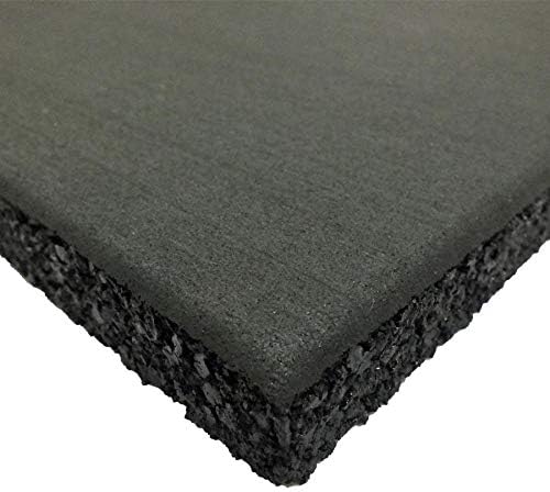 Genaflex Pro Heavy Duty Thick Rubber Gym Floor Tiles High Density Shock Absorbent Laminated Deadlift Mats - 1" Thick X 20" W X 20" L - 2.7 Sq. Ft. (Black, 180 Tiles - 486 Sq. Ft.)
