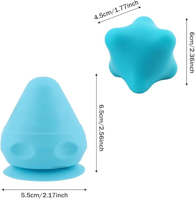 2pcs Neck Relaxer Shoulder Back Massager,Myofascial Massage Ball,Suction Cup Mountable Back Pain Relief Tool Therapying Massager Ball,for Neck,Leg, Back Myofascial Release