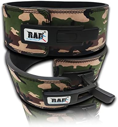 RAD Lever Weight Lifting Gym Belt for Men & Women Size 63 TO107 CM,Thick 10MM & Width 4 Inch Lever Powerlifting Belts for Women Dead Lift Workout Belt Leather Weight Lifting Lever Gym Squat Belt