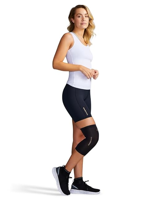 Tommie Copper Infrared Compression Knee Sleeve, Self Warming Knee Compression, Muscle Support & Stability, Slate Grey, Small
