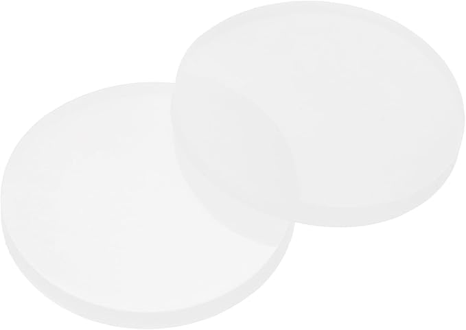 PATIKIL Glass Table Top Anti Slip Pads, 10Pcs 55mm Dia x 5mm Thick Clear Glasses Tables Silicone Bumper Pad for Photo Frame Furniture Kitchen Cabinets DIY Home Craft, White
