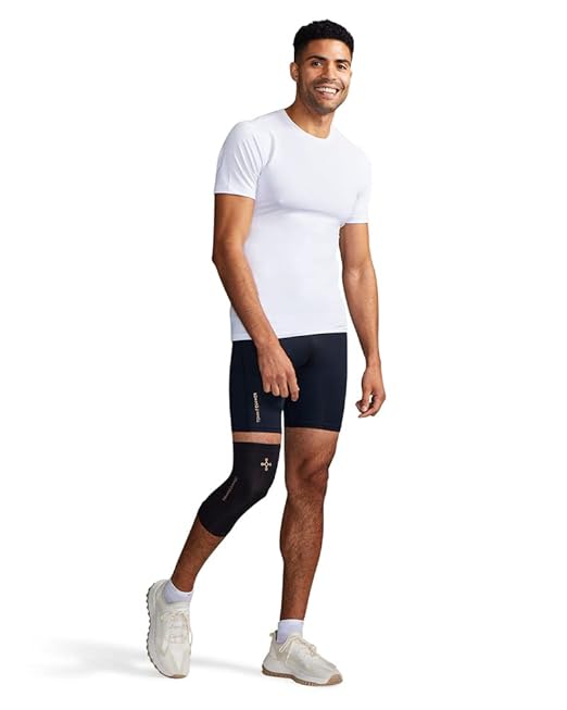 Tommie Copper Unisex Core Compression Knee Sleeve - Black - 3X-Large