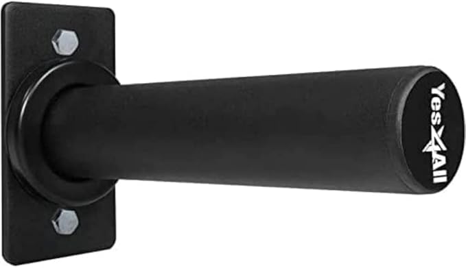 Yes4All Wall Mounted Weight Plate Holder - Fit 2inch Olympic Weight Plates, Protective Rubber Pad