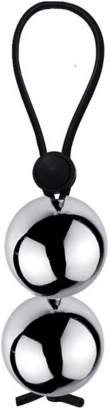 Men's Stretch Weighted Suspension Ball Ring, Progressive Endurance Trainer-USZF57 (36mm Silver Double Ball)