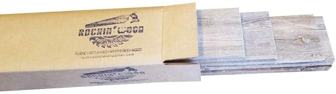 Rustic Weathered Reclaimed Wood Planks for DIY Crafts, Projects and Decor (6 Planks - 36" Long)