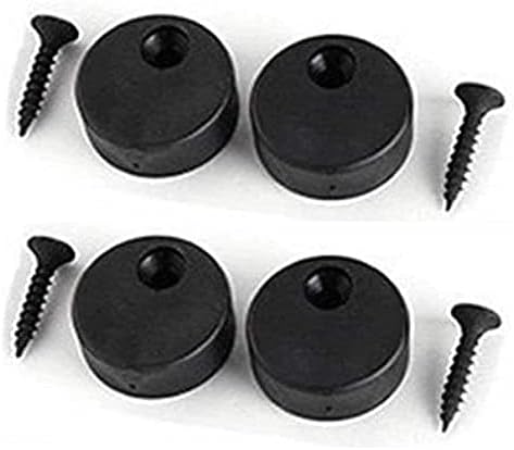 CCJH Sliding Barn Wood Door Hardware Black Anti-Jump Disk Block (2 Pair)