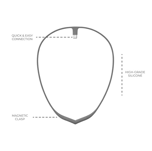 Upright Magnetic Necklace (Necklace Only) for GO S and GO 2 Posture Corrector Trainer (Gray)