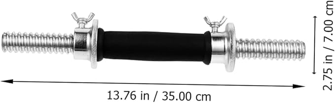 YARNOW 1Pc Electroplated Dumbbell Bar with Skid Grip Barbell Replacement Rod for Household Fitness Equipment and Resistant Design