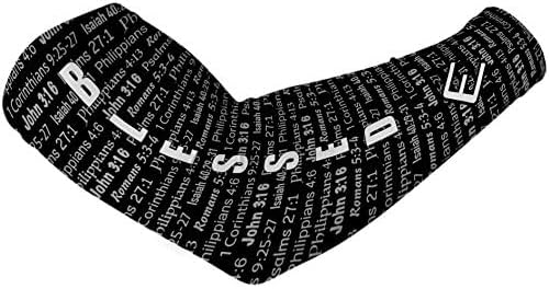 Elite Athletic Gear Faith Compression Arm Sleeve – Cross & Bible Verse – Youth & Adult – Sports & Fitness – Sold Individually