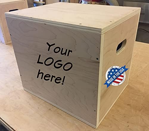 3 in 1 Plyometric Box: 14"x16"x18" Flatpack. Custom laser text and LOGO laser engraving options.