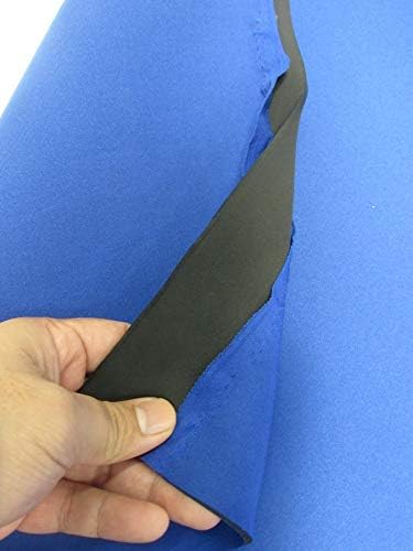 Neoprene Bonded Sponge Waterproof Wetsuit Fabric Black 1MM, 2MM, 3MM, 4MM, 5MM Thick Sold by The Foot and Yard (1mm - by The Foot (Royal Blue))