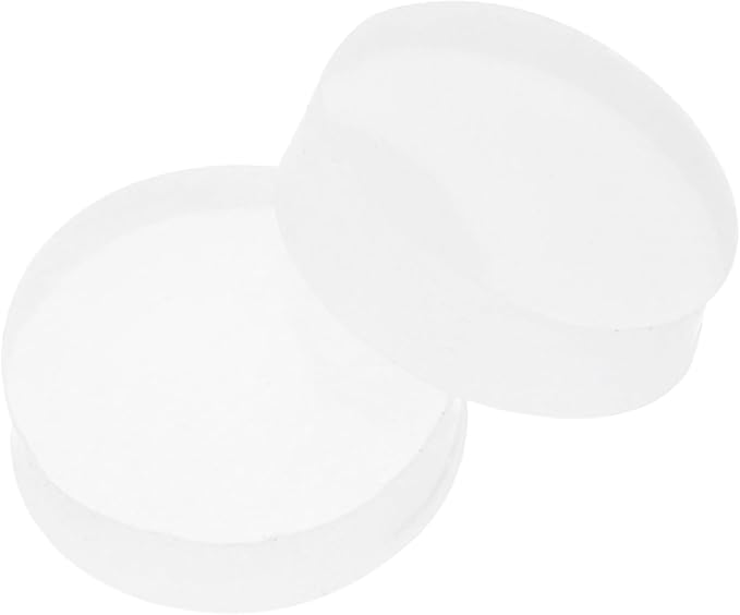 PATIKIL Glass Table Top Anti Slip Pads, 10Pcs 10mm Dia x 3mm Thick Clear Glasses Tables Silicone Bumper Pad for Photo Frame Furniture Kitchen Cabinets DIY Home Craft, White