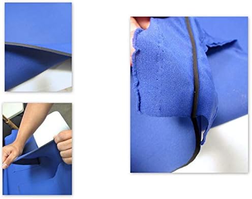 Neoprene Bonded Sponge Waterproof Wetsuit Fabric Black 1MM, 2MM, 3MM, 4MM, 5MM Thick Sold by The Foot and Yard (3mm - by The Foot (Royal Blue))