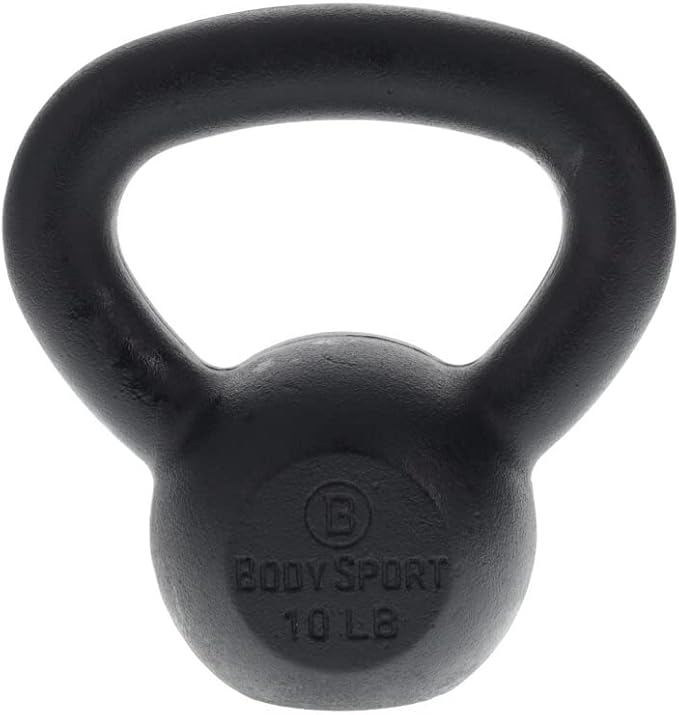 Body Sport Cast Iron Kettlebell - Professional Weight Training Equipment for Home & Gym Workouts