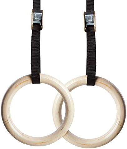 Wood Gymnastic Ring Olympic Strength Training Gym Rings Wooden