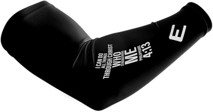 Elite Athletic Gear Faith Compression Arm Sleeve – Cross & Bible Verse – Youth & Adult – Sports & Fitness – Sold Individually