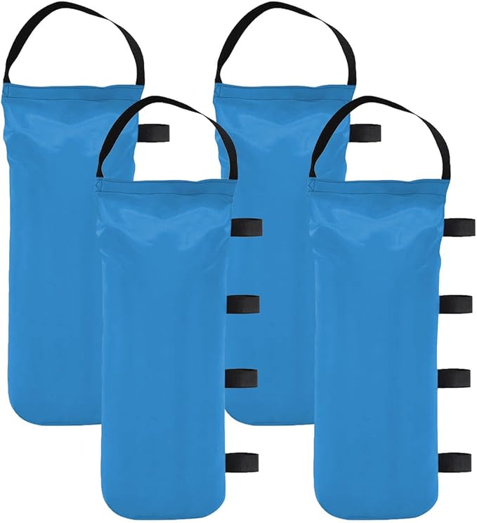145 LBS Canopy Weights Sand Bags, 4-Pack Sand Bags for Weight Outdoor Advertising Tent Sunshade Fixed Windproof Pop up Canopy Tent Weights (Blue)