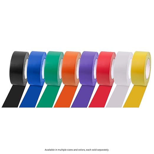 Champion Sports Vinyl Tape, 2” Wide x 60 Yards Long, Blue - Durable Floor Marking Tape - Schools, Gyms, Restaurants
