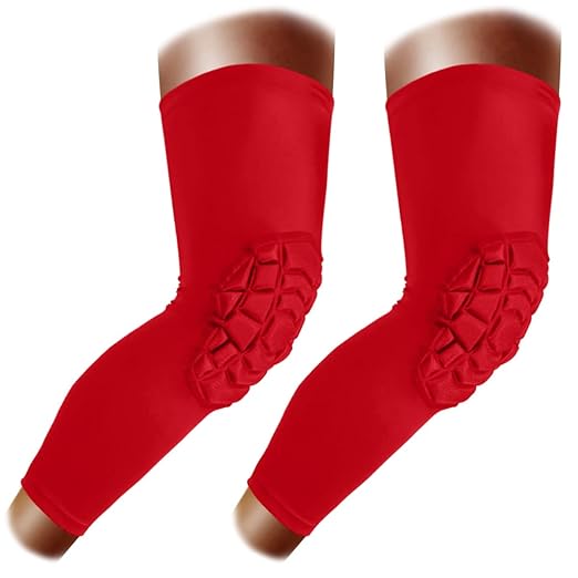 Knee Pads Wrestling Knee Sleeve Compression Leg Sleeves for Volleyball Basketball, Knee Compression Sleeve for Youth and Adult(Red_XXL_2 Pcs)