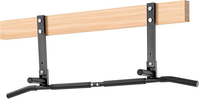 VEVOR Joist Mount Pull Up Bar, Ceiling Mounted Chin Up Bar for Home Gym, Multi-Grip Pull Ups, 42 in Width Multifunctional Training Station, Heavy Duty Steel Upper Body Workout Bars, 440 lbs Capacity