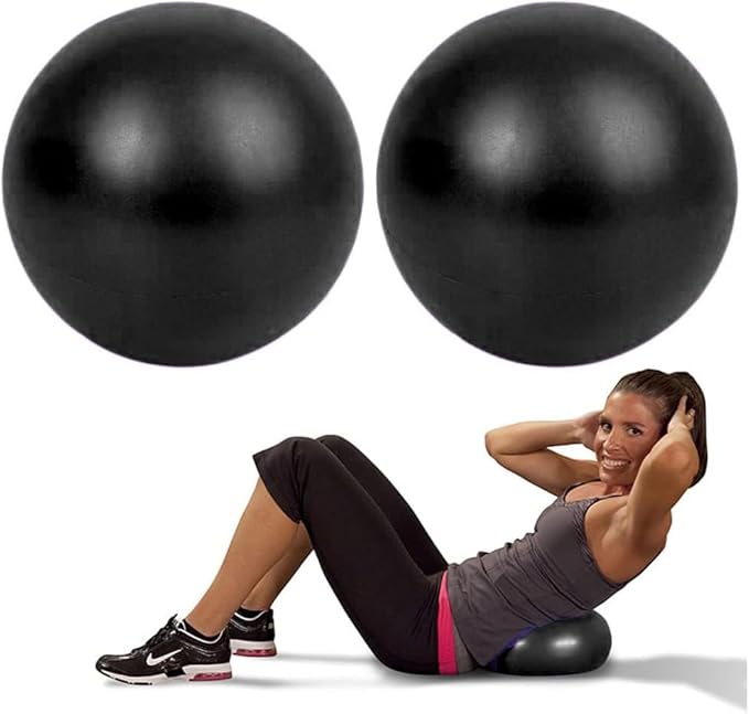2 Pack Exercise Balls, 8-9 Inch Mini Pilates Yoga Balls, Anti-Burst Small Fitness Balls for Pilates, Yoga, Core Training and Physical Therapy, Improves Balance