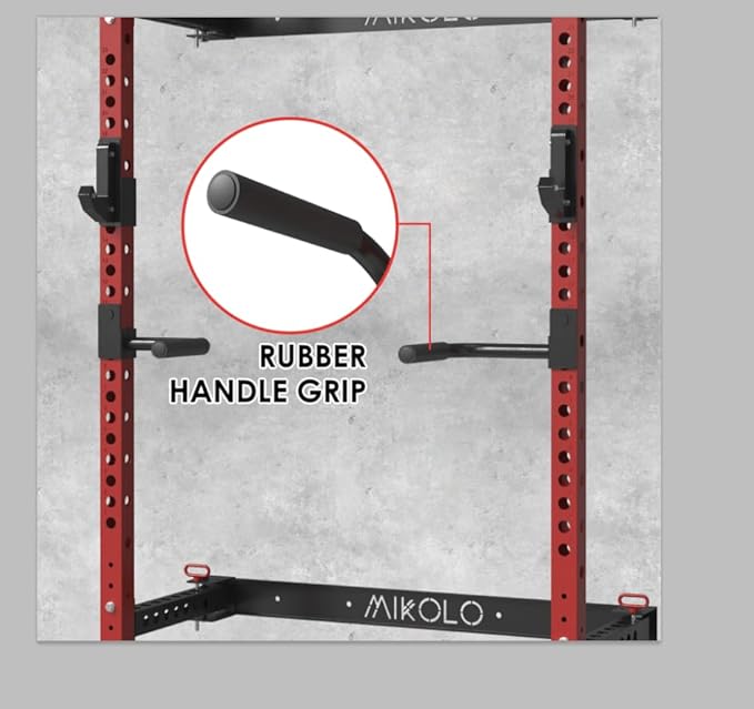 Mikolo Dip Bar Attachment for Squat Rack, Fit 2” x 2” Rack Cage(QJ, WR00, F4), Power Rack Attachments, 400 lbs High Weight Capacity