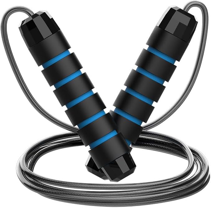 Jump Rope, Adjustable Jump Ropes,Skipping Rope Tangle-Free Rapid Speed with Ball Bearings for Women Men Kids,Exercise & Slim Body Jumprope at Home School Gym