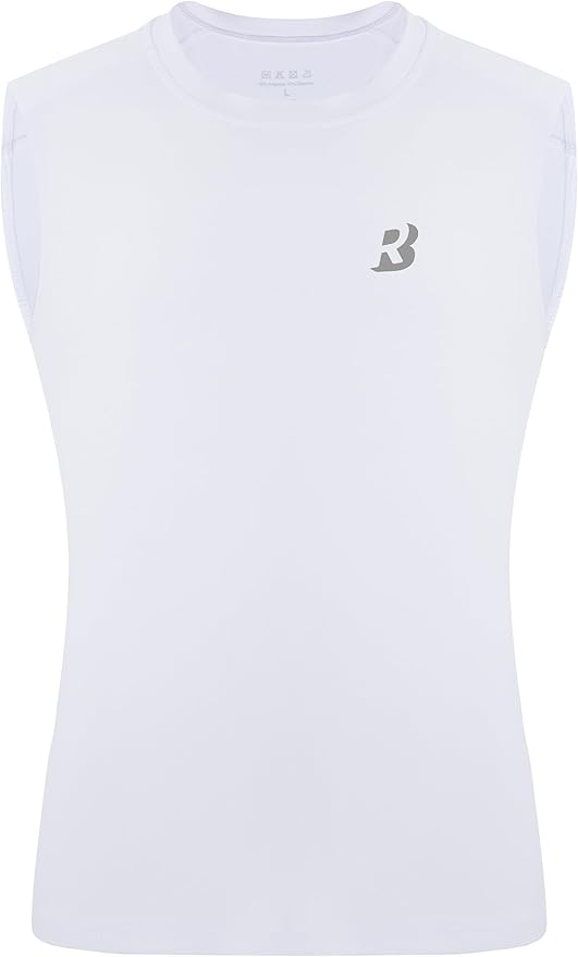 Roadbox Boys Youth Sleeveless Compression Shirt, Quick Dry Kids Football Undershirt, Athletic Soft Tank Tops Sport Basketball
