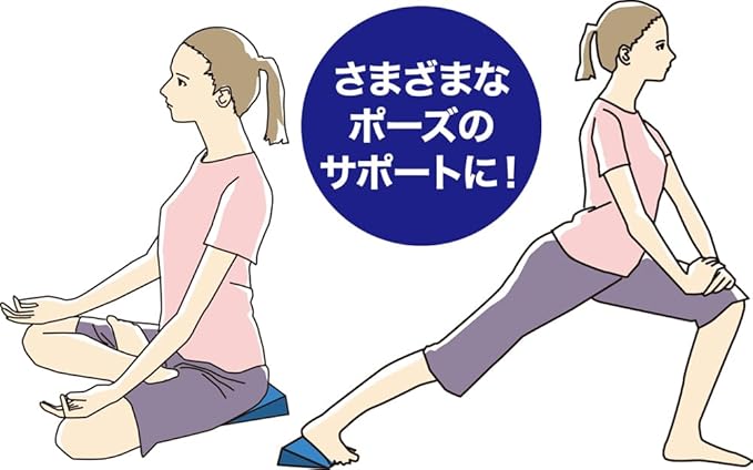 HATAS(秦運動具工業) Hata Athletic Equipment Industrial Yoga Block Wedge Dark Blue (1 Piece) YK390