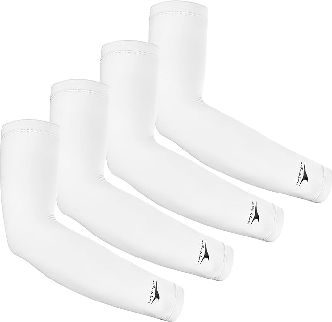 Achiou Cooling Ice Silk Arm Sleeves, Summer UV Sun Protection Compression Sleeves UPF 50+ for Women Volleyball Youth Sports