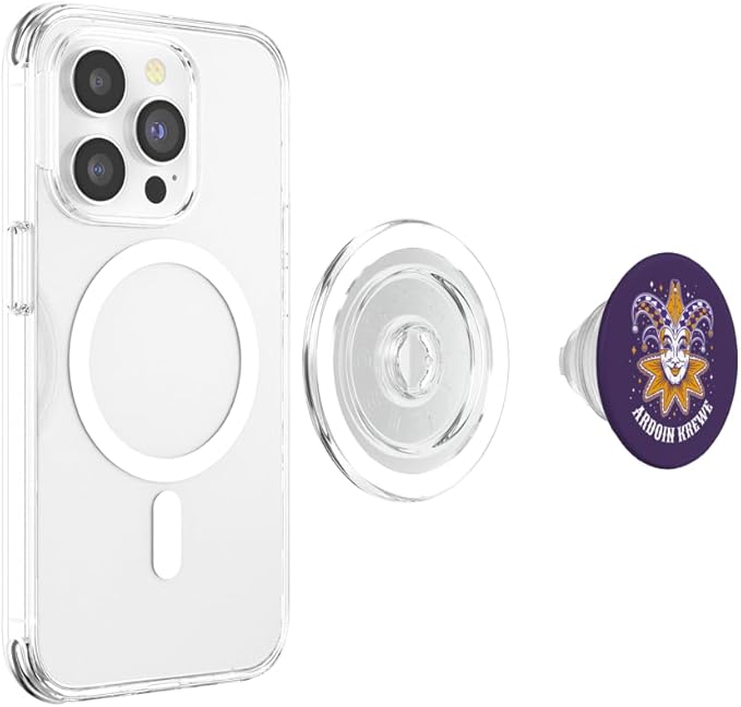 Colorful Mardi Gras Ardoin Krewe Family Fat Tuesday PopSockets PopGrip for MagSafe