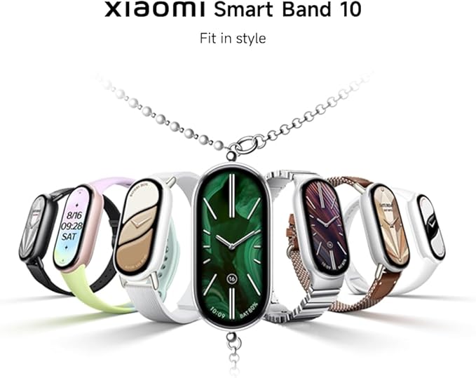 XIAOMI Mi Smart Band 10 (2025) Global Version - 1.72" AMOLED Display | 21 Days Battery Life | Touchscreen, Multi-Sport Tracker, Activity Tracker, Heart Rate Monitor | BT5.4 - (Midnight Black)
