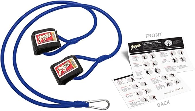 Jaeger J-Bands Resistance Bands for Pitchers. Baseball & Softball Pitching Trainer and Arm Trainer. Pitching Bands for Throwing. Training Equipment with Laminated Instruction Sheet
