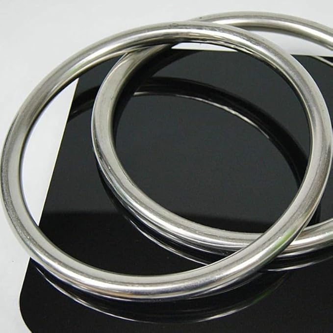 SUPVOX Wing Chun Ring 2Pcs Stainless Steel Self Training Rings for Martial Arts Hand Strength and Fitness Core Training Equipment