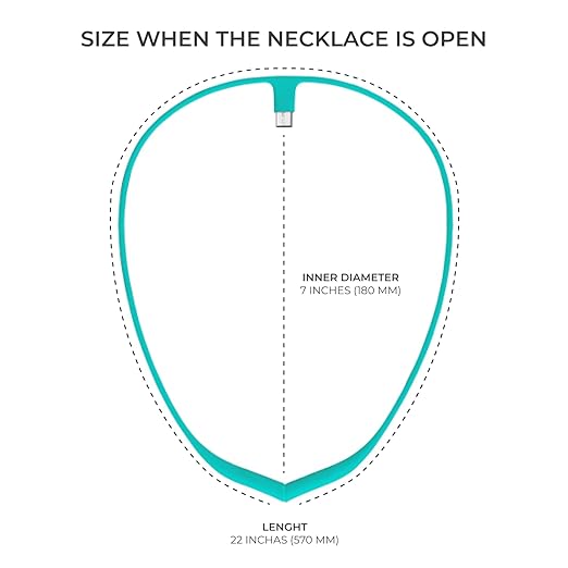 Upright Magnetic Necklace (Necklace Only) for GO S and GO 2 Posture Corrector Trainer (Turquoise)
