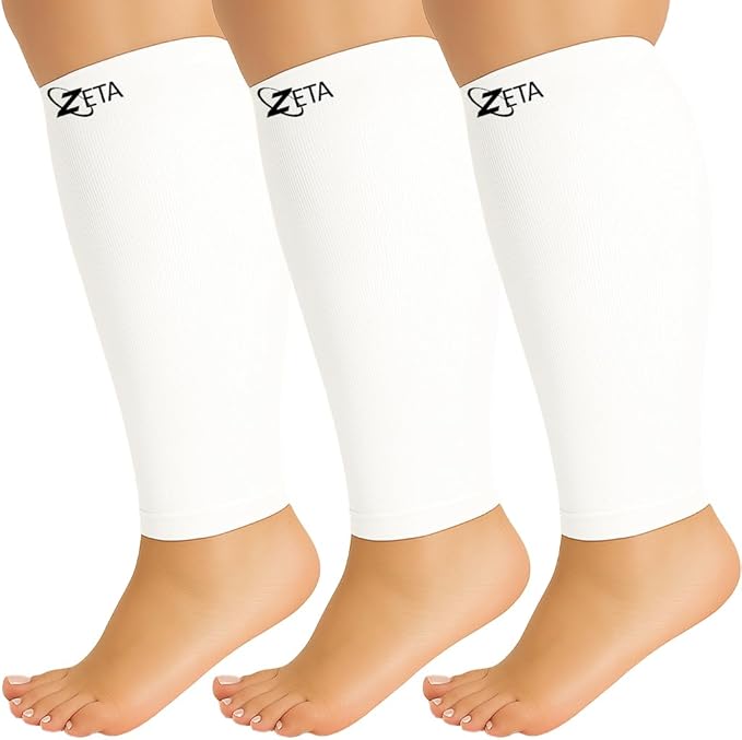 Zeta Wear Plus Size Compression Sleeves 15-19mmHg Medical Grade Wide Calf