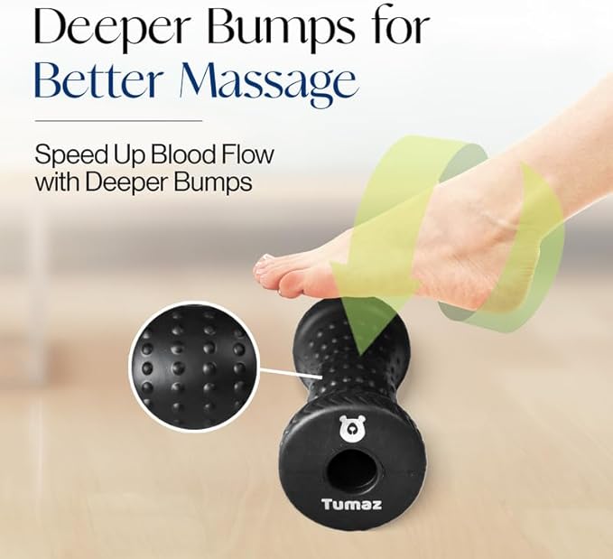 Tumaz Foot Roller for Plantar Fasciitis Relief，Foot Massage Roller for Alleviate Planter Facetious Pain,Arch Pain,Trigger Points & Deep Tissue, Portable - Reflexology Tool,Sky Blue
