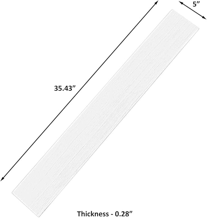 Luxdecor Real Wood Planks for Wall- White Shiplap Boards 5" Peel and Stick Shiplap Boards 10 Pieces Wall Shiplap Planks Board 12.5 Sq Ft