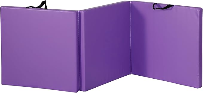 ZENY 2’’ Thick Tri-fold Folding Gym Exercise Mat Extra Thick Gymnastics Mat Tumbling Mat with Carrying Handles for Home Workout, Core Workouts, Stretching, MMA, Yoga
