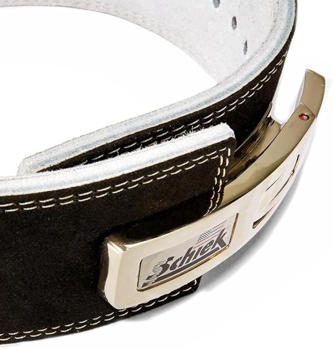 Schiek Sports 7010 Lever Competition Power Weight Lifting Belt - Suede Leather Lifting Belts with Steel Lever Metal Buckle