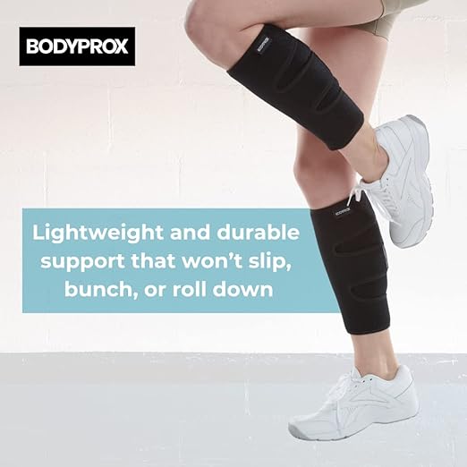 Bodyprox Calf Support Brace 2 Pack, Adjustable Shin Splint Compression Calf Wrap