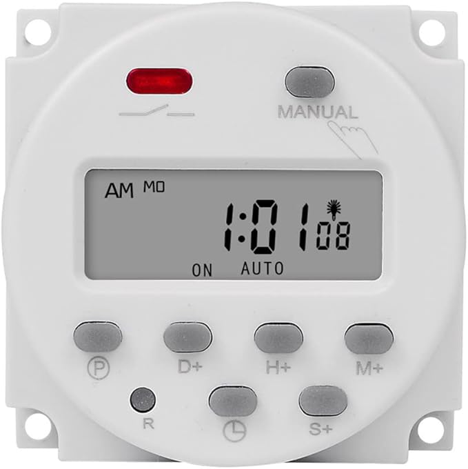 CN101S 1 Second Interval 110V Digital LCD Timer Switch 7 Days Weekly Practical Programmable Time Relay Programmer